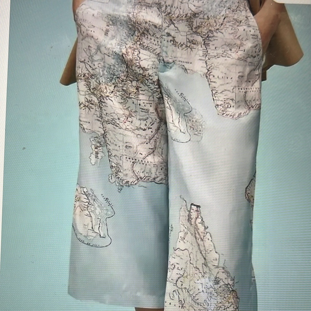 Anthropologie Maeve Map of the World Pants - Picture 2 of 6